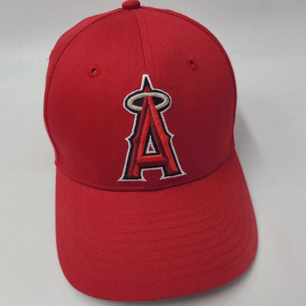 Vintage Los Angeles Angels Hat Snapback New Era Red MLB Baseball Anaheim Men